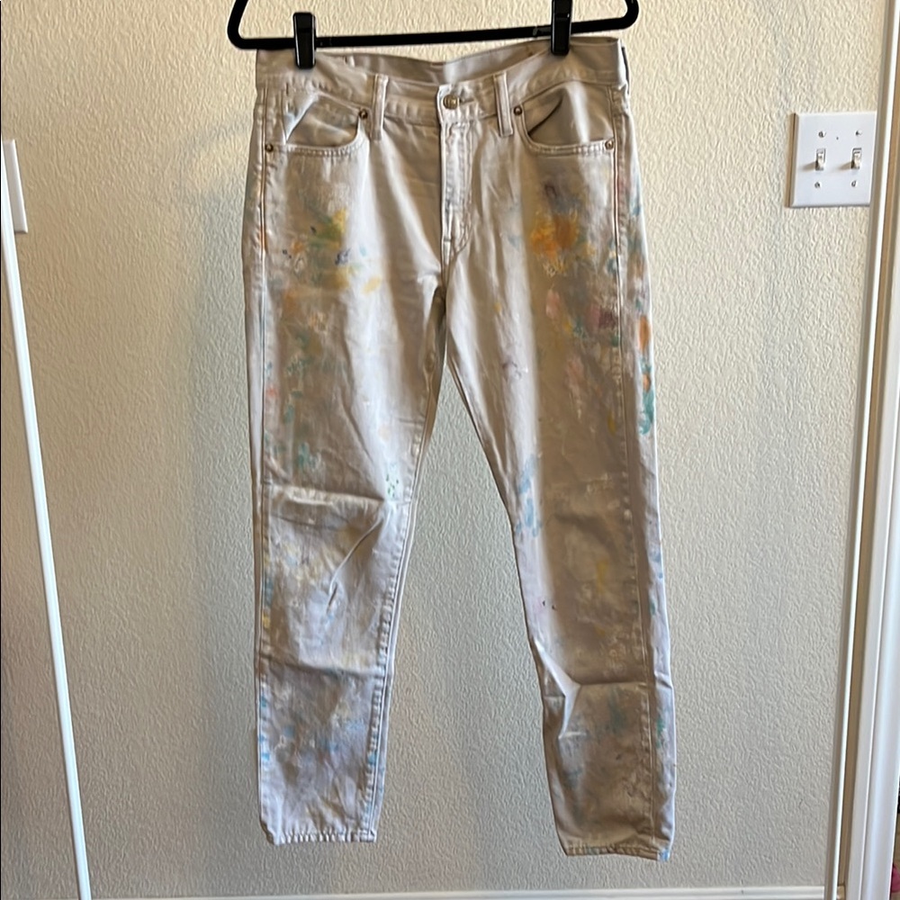 Polo Ralph Lauren Women's Boyfriend Jeans - Multicolor Paint Splatter